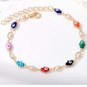 Colorful Evil Eye Charm Bracelet